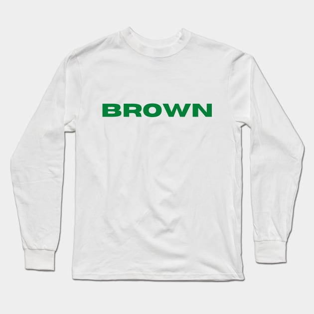 Greenish Brown Long Sleeve T-Shirt by Brockapulco